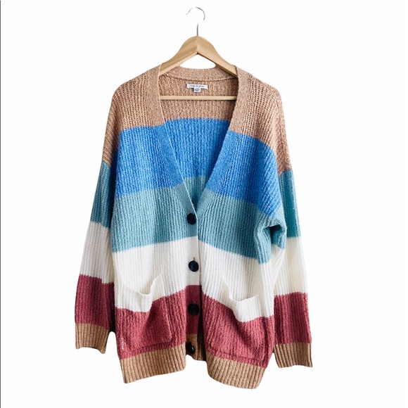 American Eagle Outfitters Sweaters - American Eagle Colorblock Soft Button Cardigan M